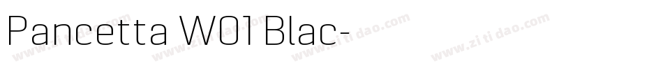 Pancetta W01 Blac字体转换